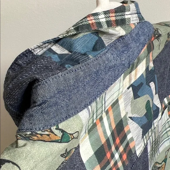 Michael Bastian Mixed Print Cotton Shirt - Picture 7 of 8